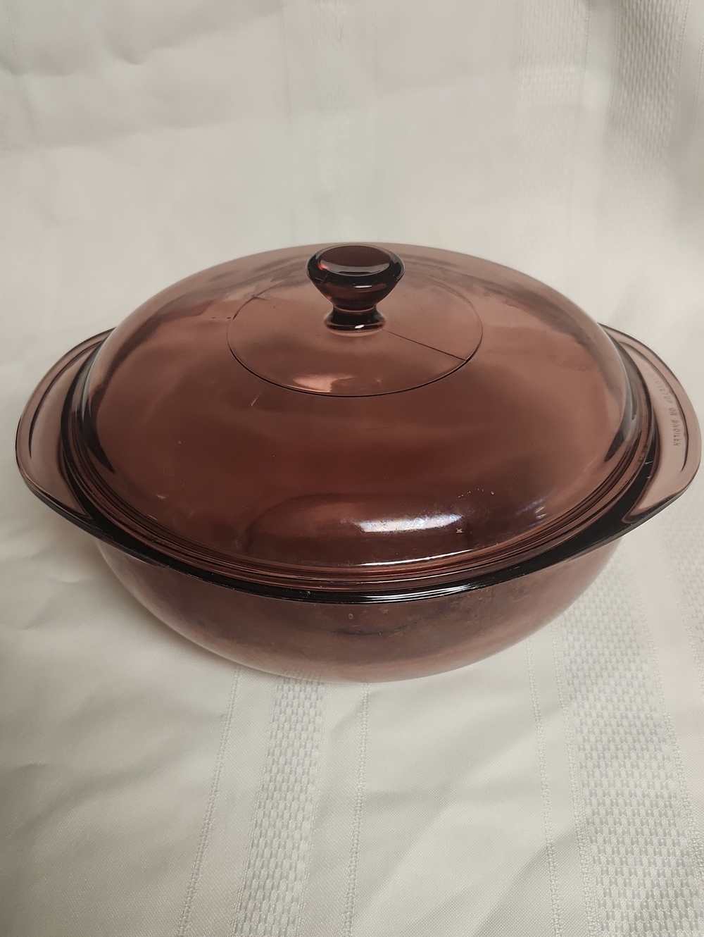Pyrex Amethyst/ Purple Glass Covered Casserole Dish